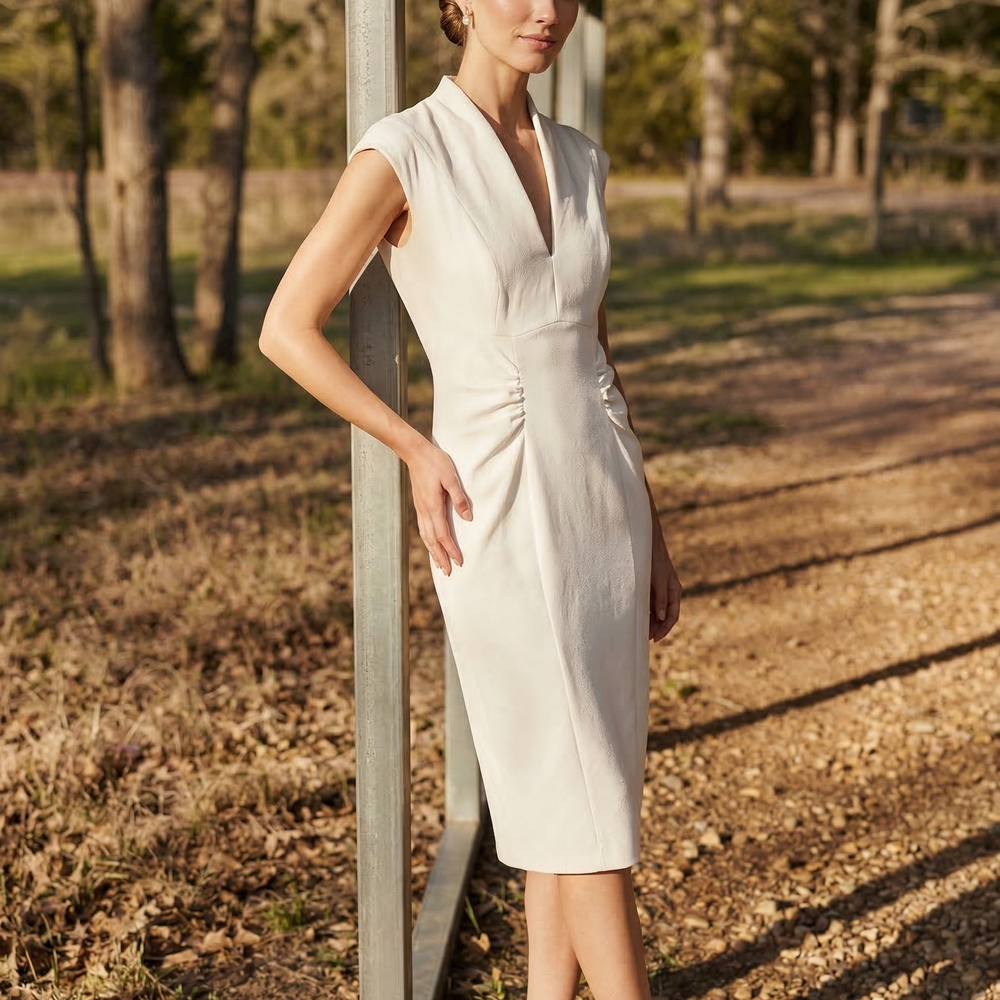 Karen Millen White Midi Dress - Picture 2 of 5